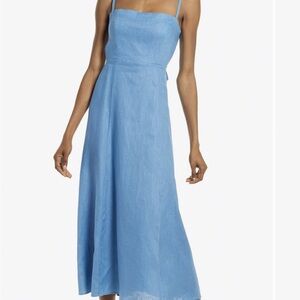 Reformation linen starfruit Blue Sleeveless Dress
